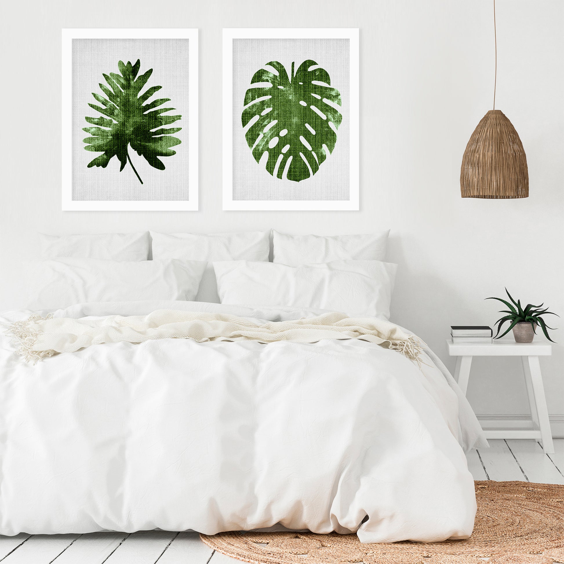 Tropical Leaf by LILA + LOLA - 2 Piece Framed Print Set - Americanflat