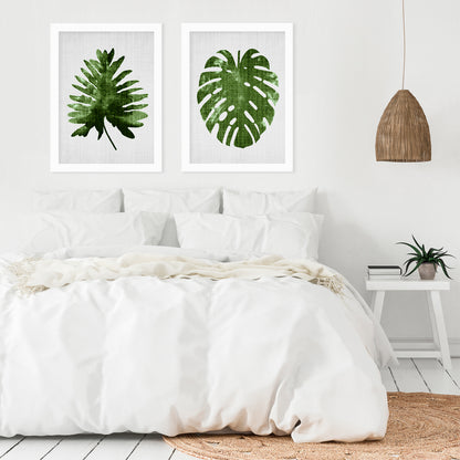 Tropical Leaf by LILA + LOLA - 2 Piece Framed Print Set - Americanflat