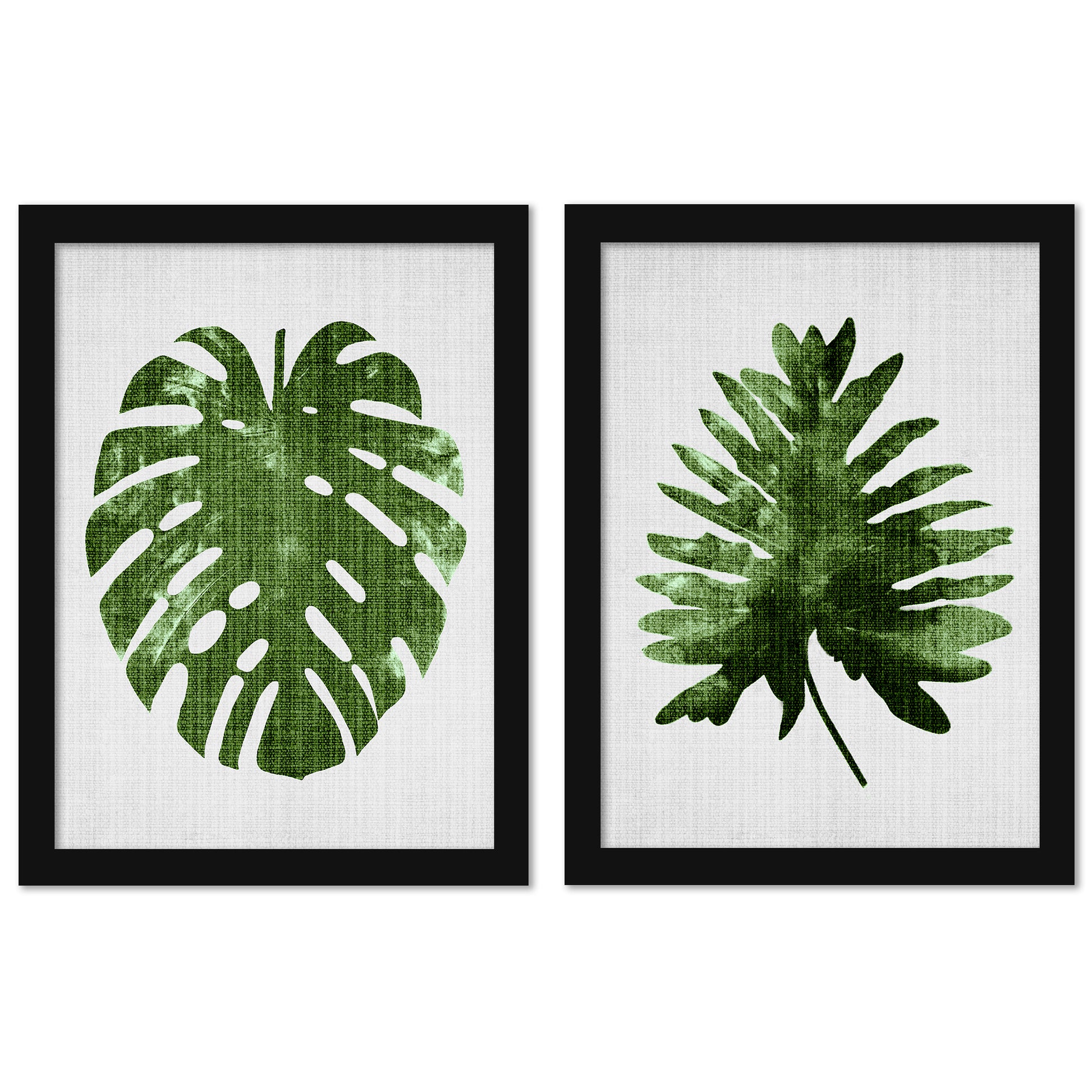 Tropical Leaf by LILA + LOLA - 2 Piece Framed Print Set - Americanflat