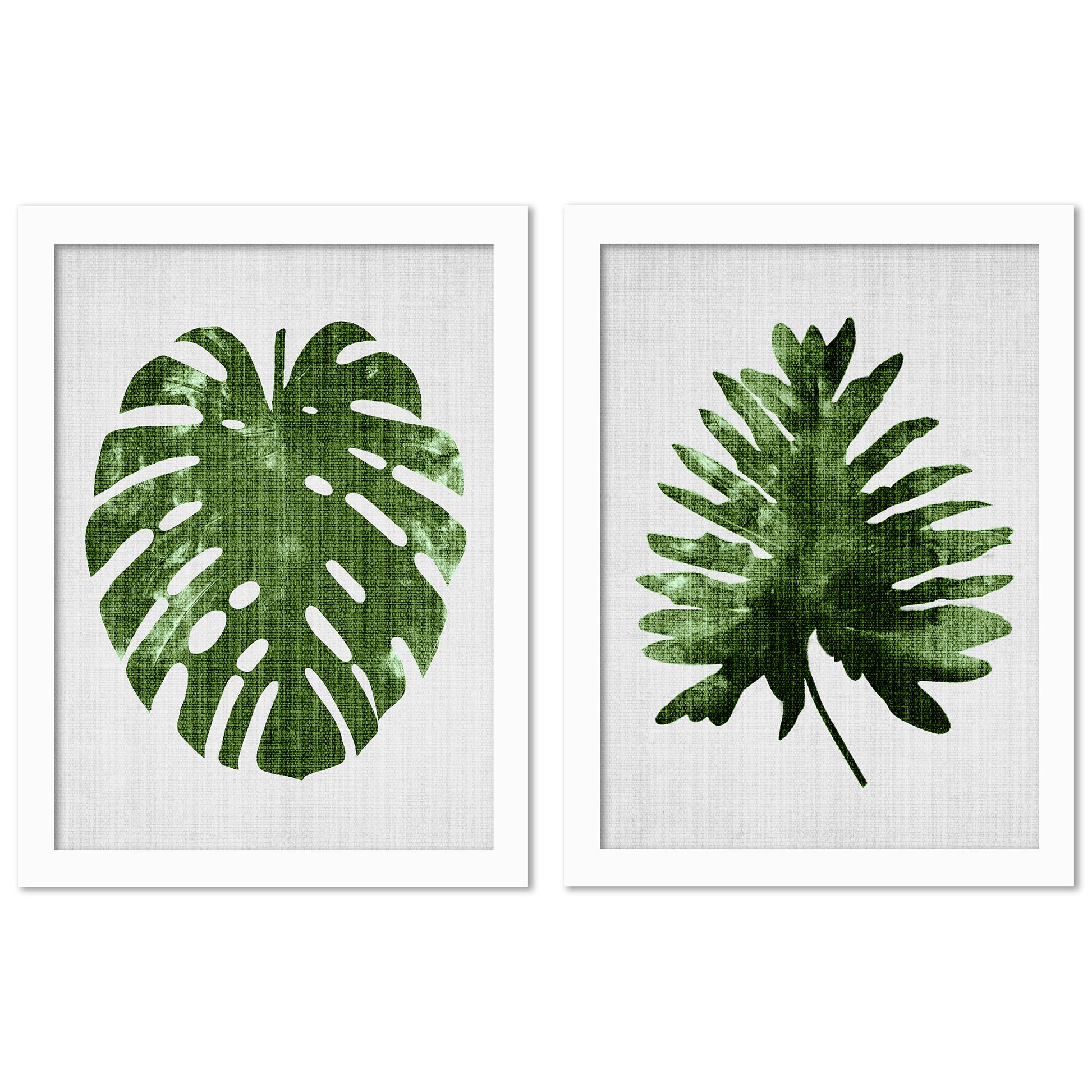 Tropical Leaf by LILA + LOLA - 2 Piece Framed Print Set - Americanflat