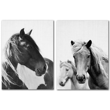 Wild Horses by LILA + LOLA - 2 Piece Wrapped Canvas Set - Americanflat