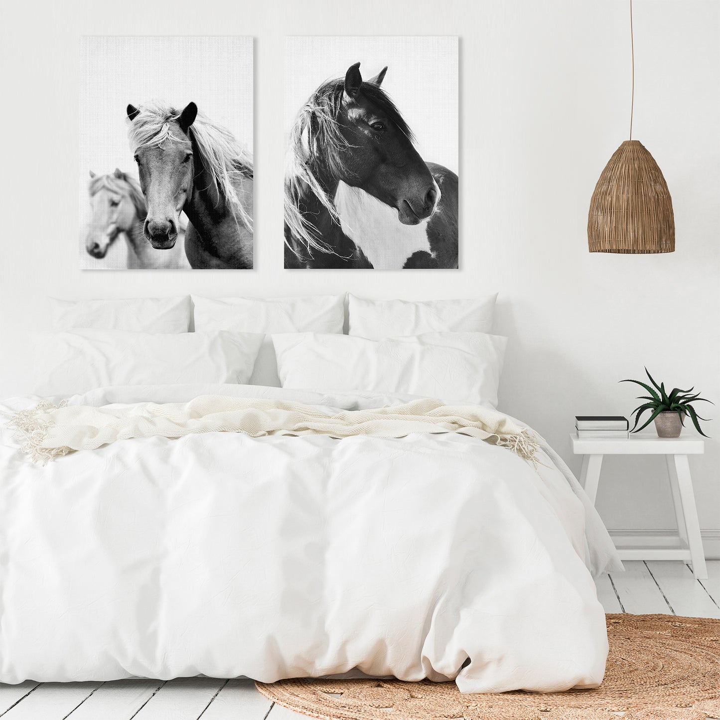 Wild Horses by LILA + LOLA - 2 Piece Wrapped Canvas Set - Americanflat