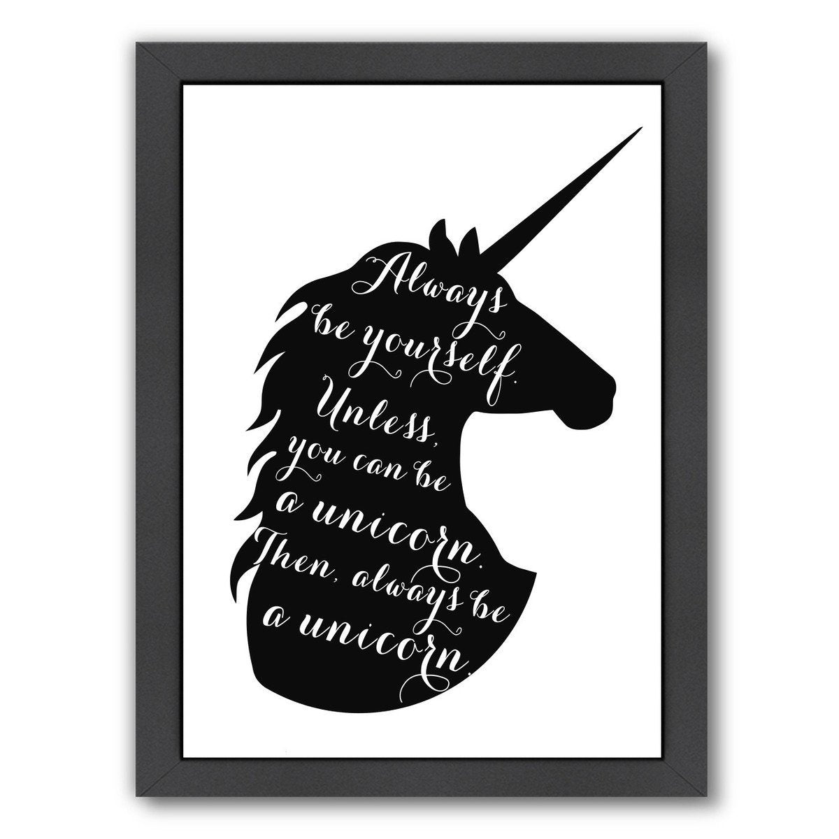 Always Be a Unicorn by Peach & Gold Framed Print - Americanflat