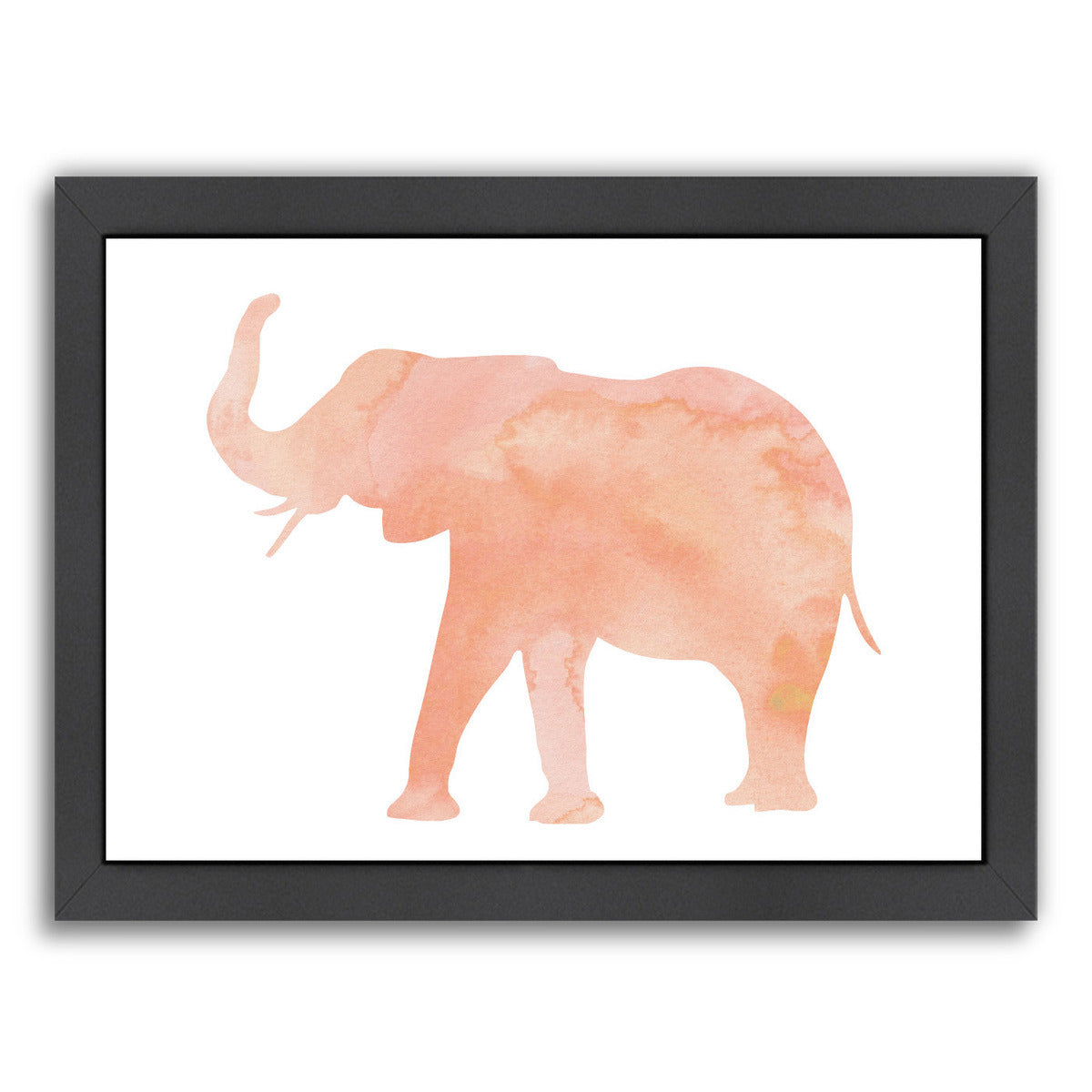 Coral Elephant by Peach & Gold Framed Print - Americanflat