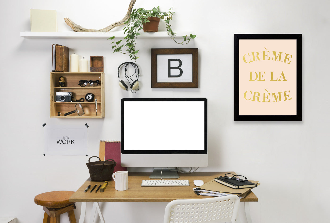 Cr?me de la Cr?me by Peach & Gold Framed Print - Americanflat