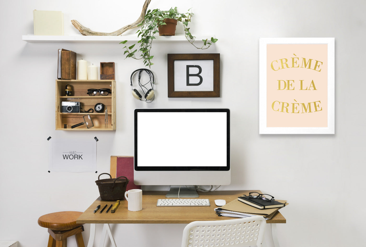 Cr?me de la Cr?me by Peach & Gold Framed Print - Americanflat