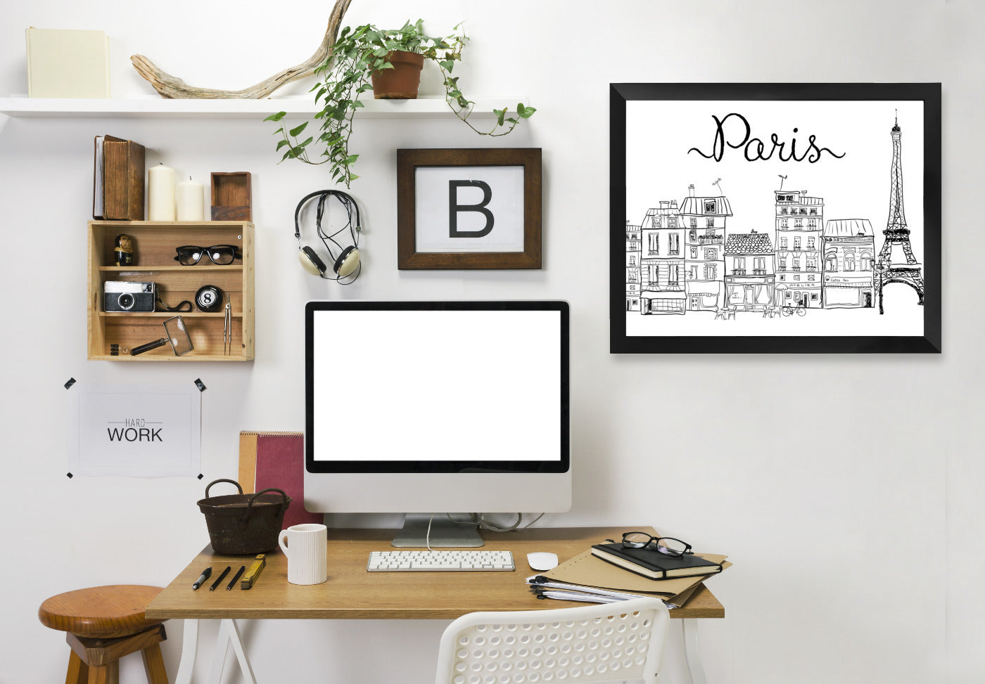 Paris by Peach & Gold Framed Print - Americanflat