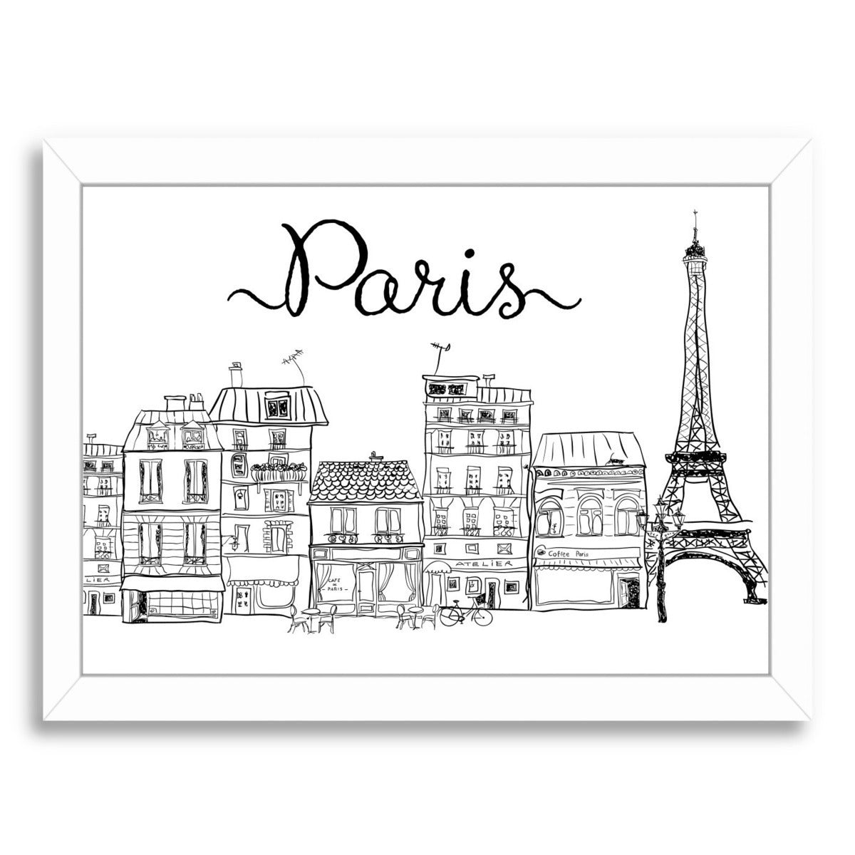 Paris by Peach & Gold Framed Print - Americanflat