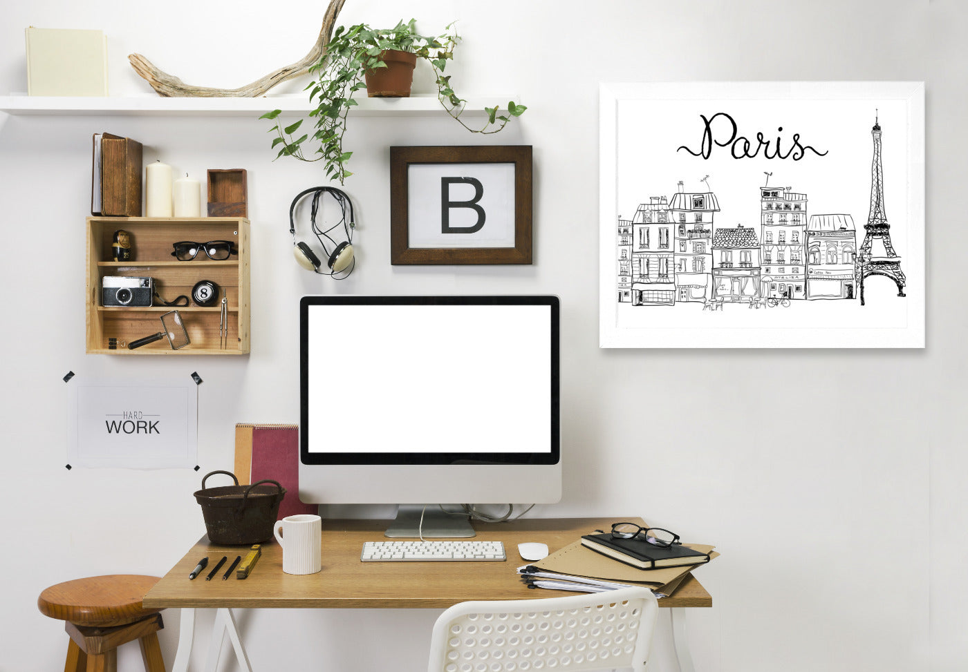 Paris by Peach & Gold Framed Print - Americanflat