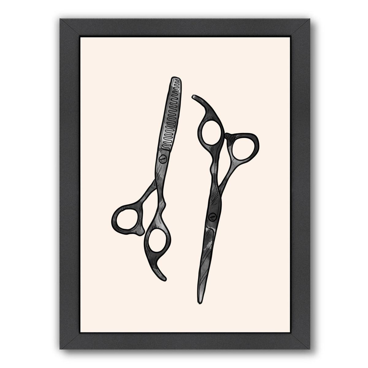 Scissors by Peach & Gold Framed Print - Americanflat