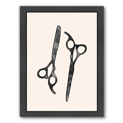 Scissors by Peach & Gold Framed Print - Americanflat