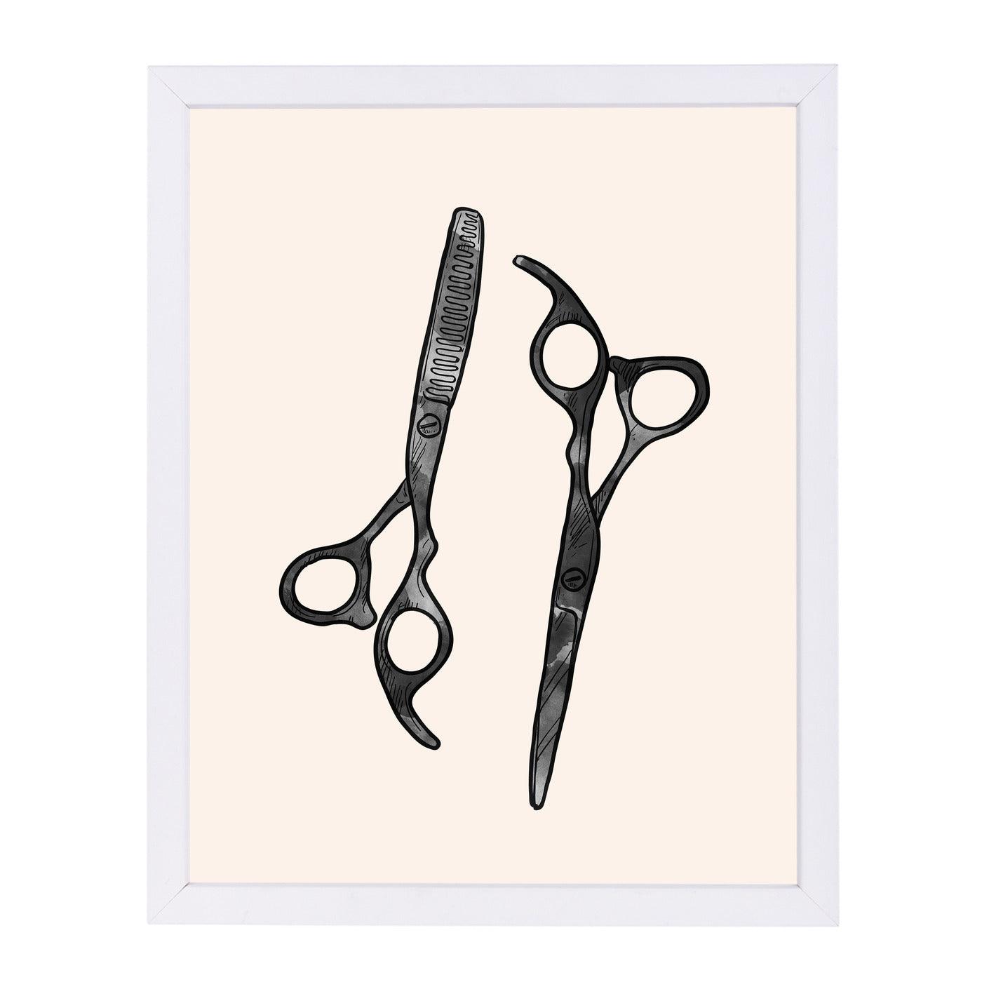 Scissors by Peach & Gold Framed Print - Americanflat