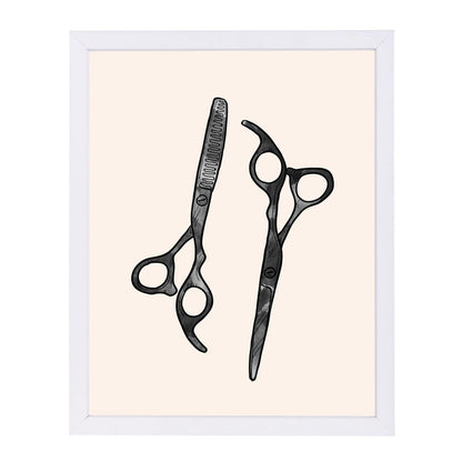 Scissors by Peach & Gold Framed Print - Americanflat