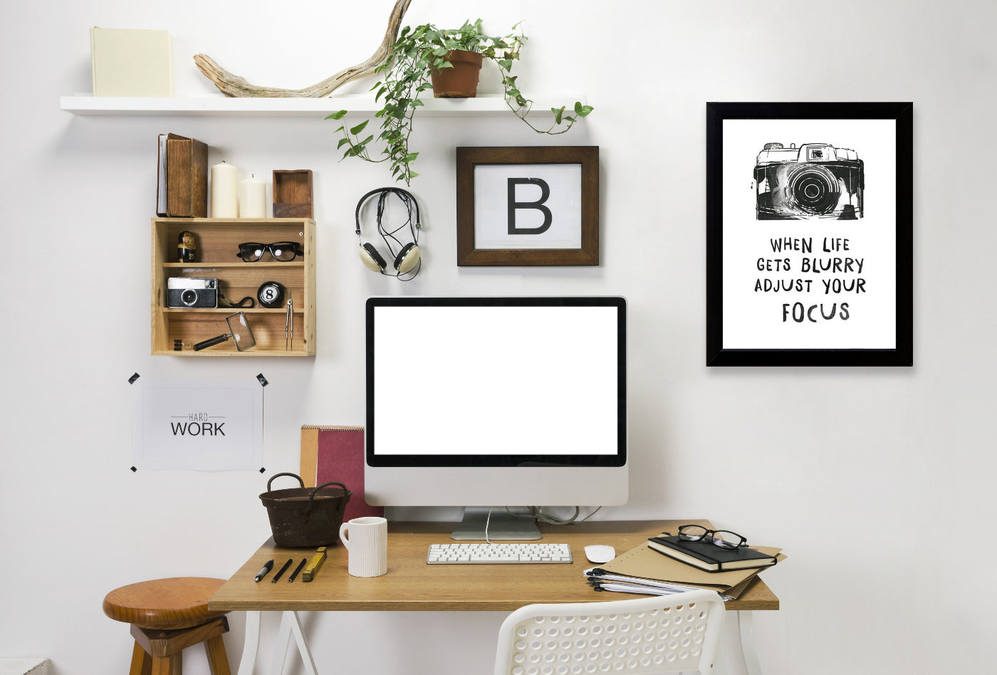 When Life Gets Blurry by Peach & Gold Framed Print - Americanflat