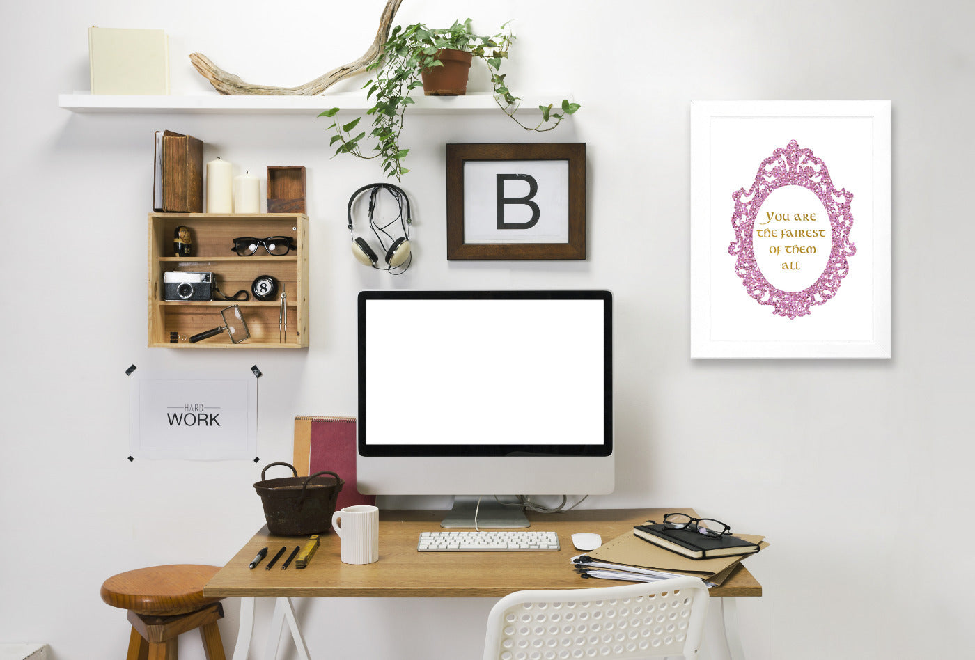 You Are the Fairest of Them All by Peach & Gold Framed Print - Americanflat