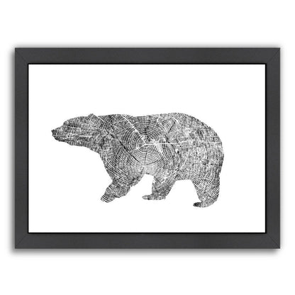 Bear by Peach & Gold Framed Print - Americanflat