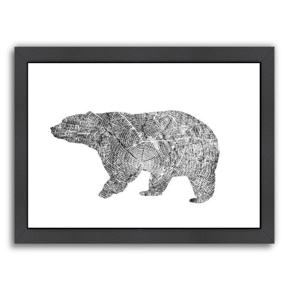 Bear by Peach & Gold Framed Print - Americanflat