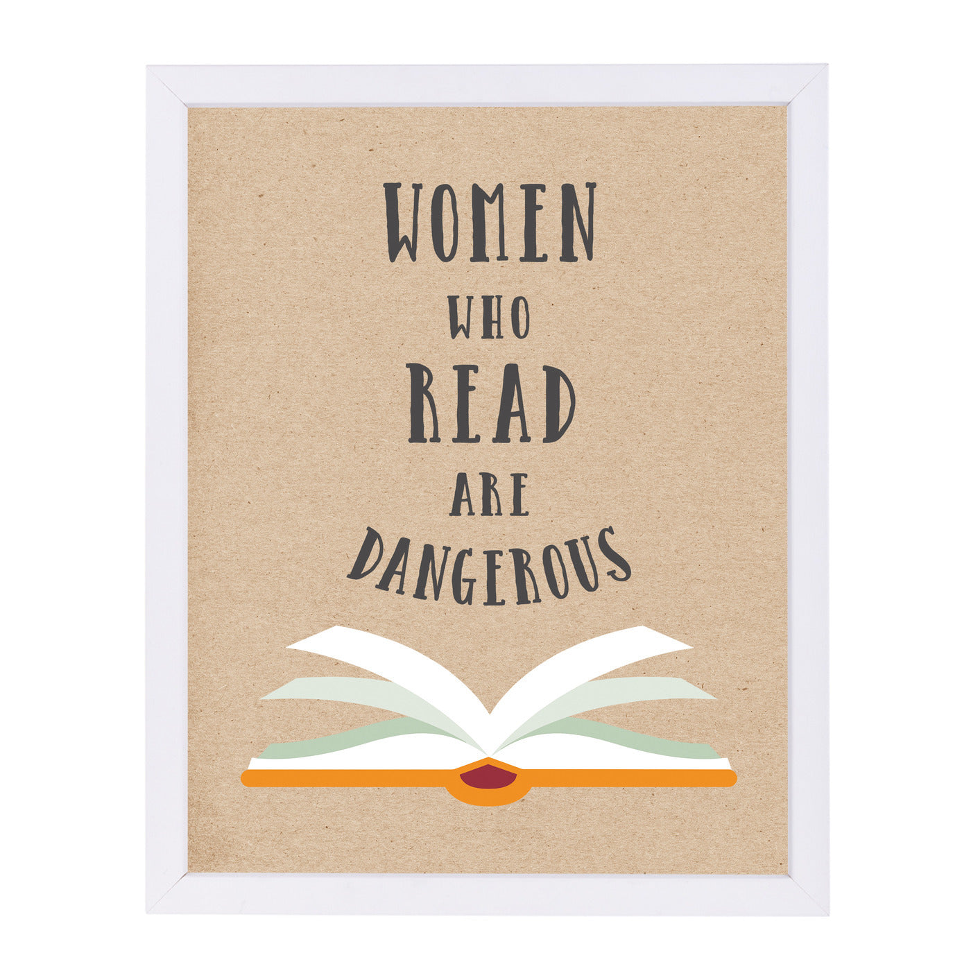 Women Who Read Are Dangerous by Peach & Gold Framed Print - Americanflat