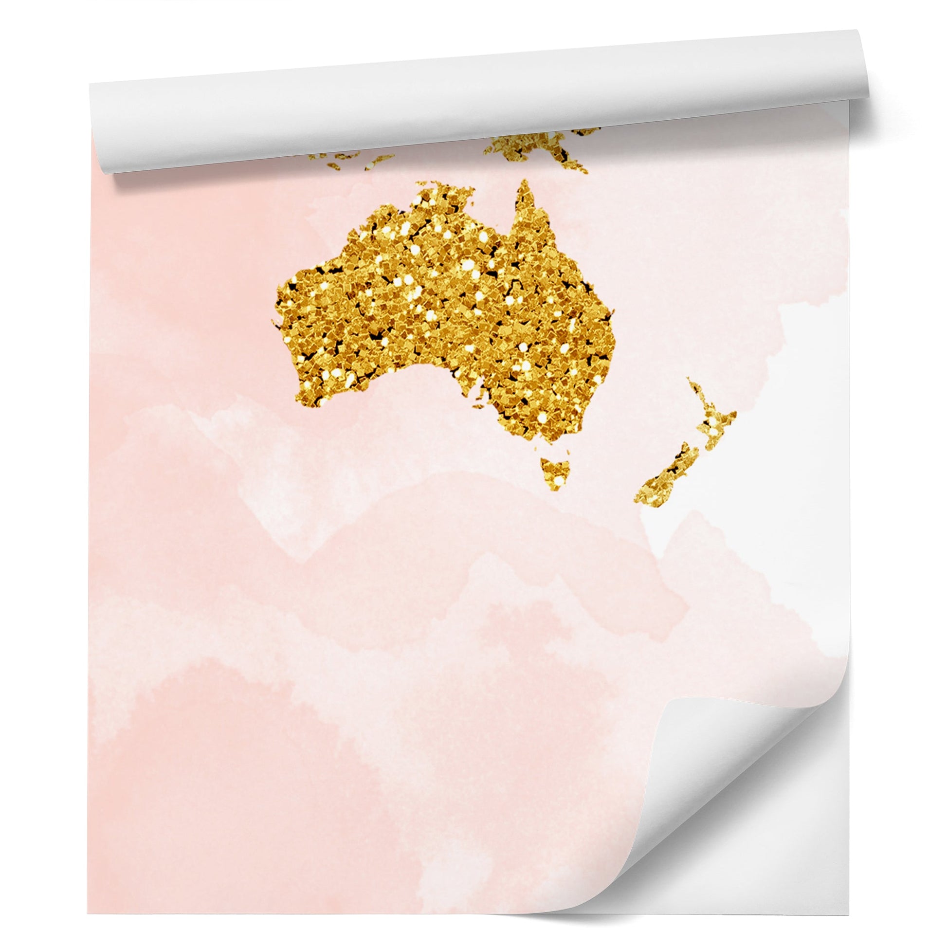 Peel & Stick Wall Mural - World Map 4 By Peach & Gold