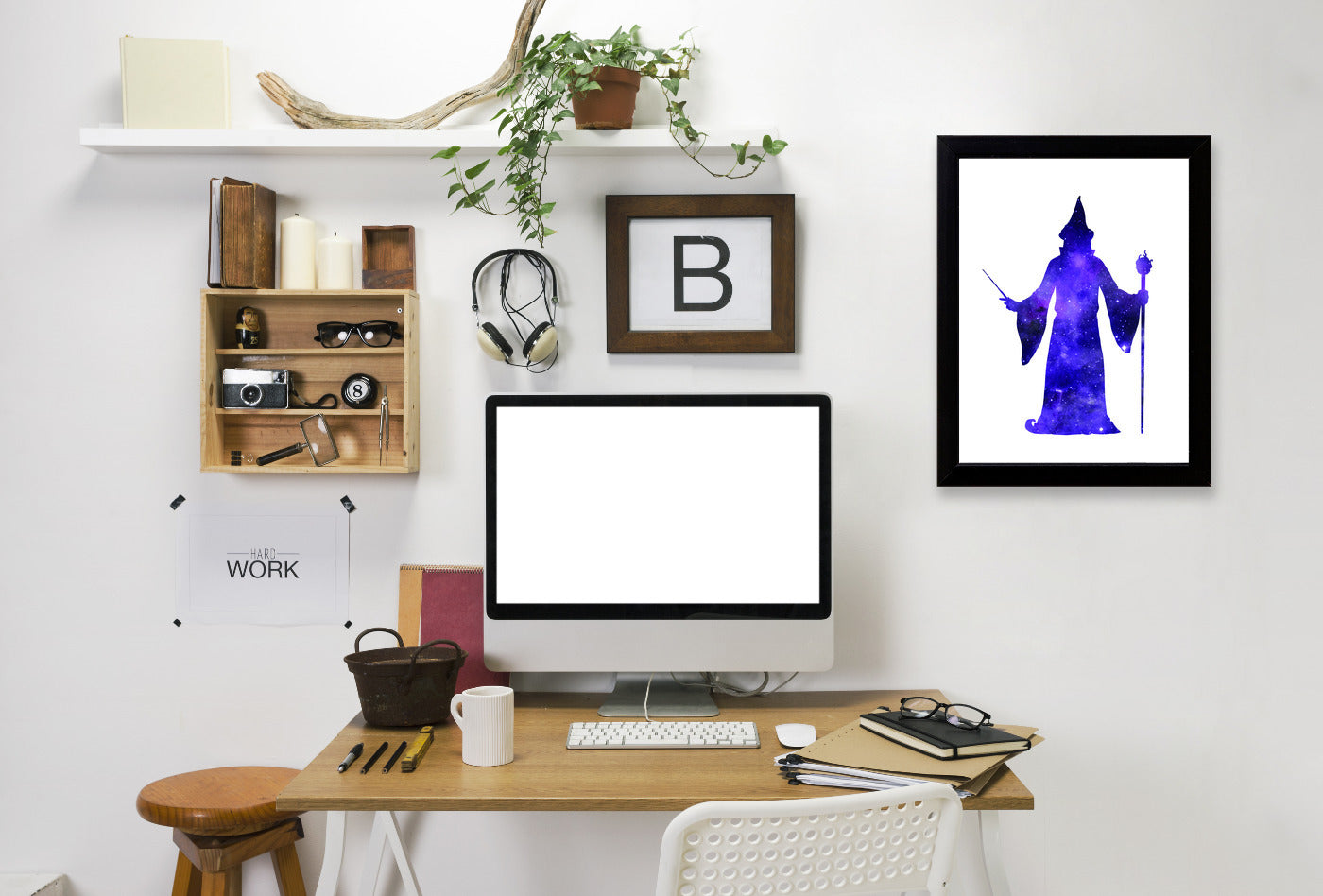Cosmic Wizard by Peach & Gold Framed Print - Americanflat