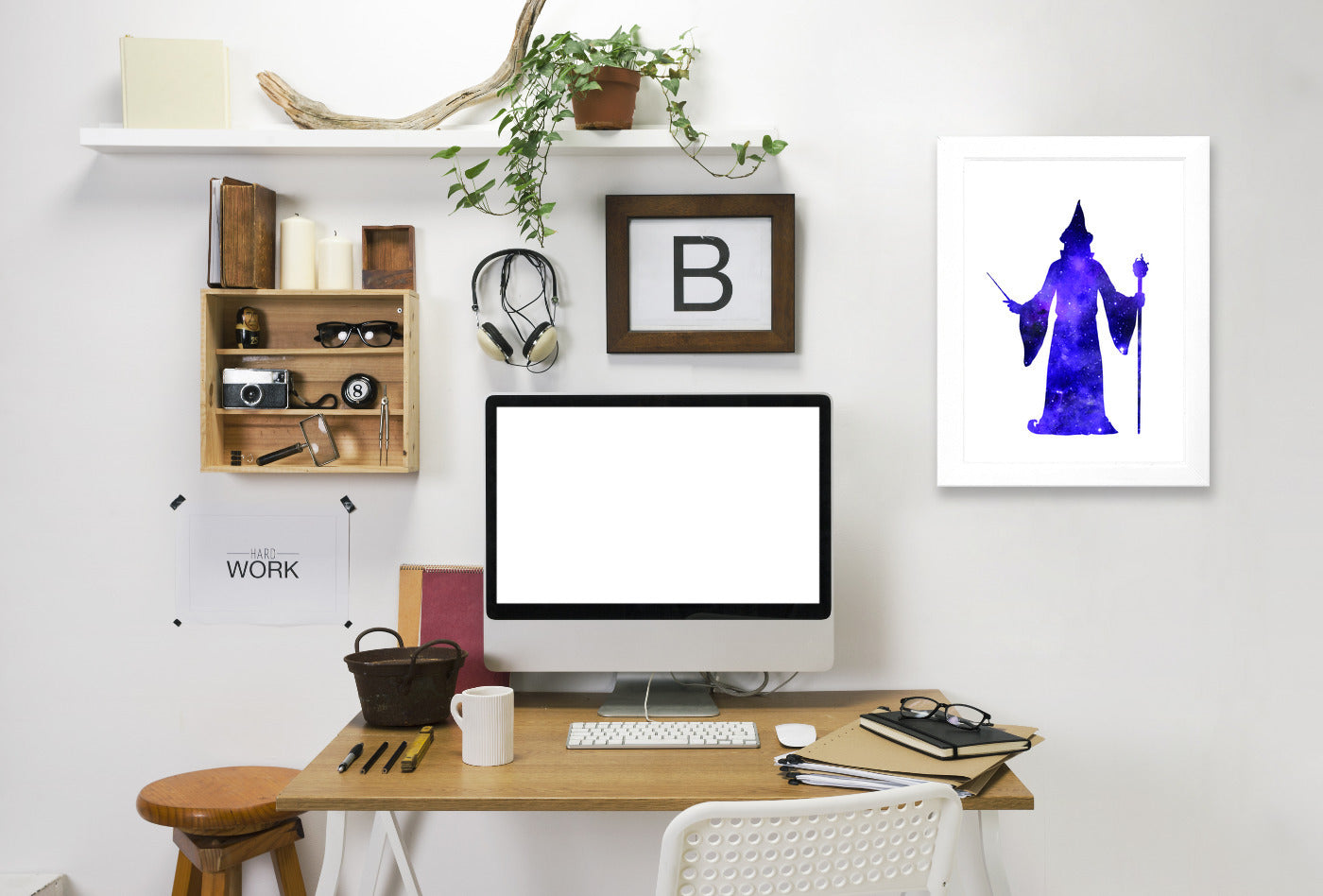 Cosmic Wizard by Peach & Gold Framed Print - Americanflat
