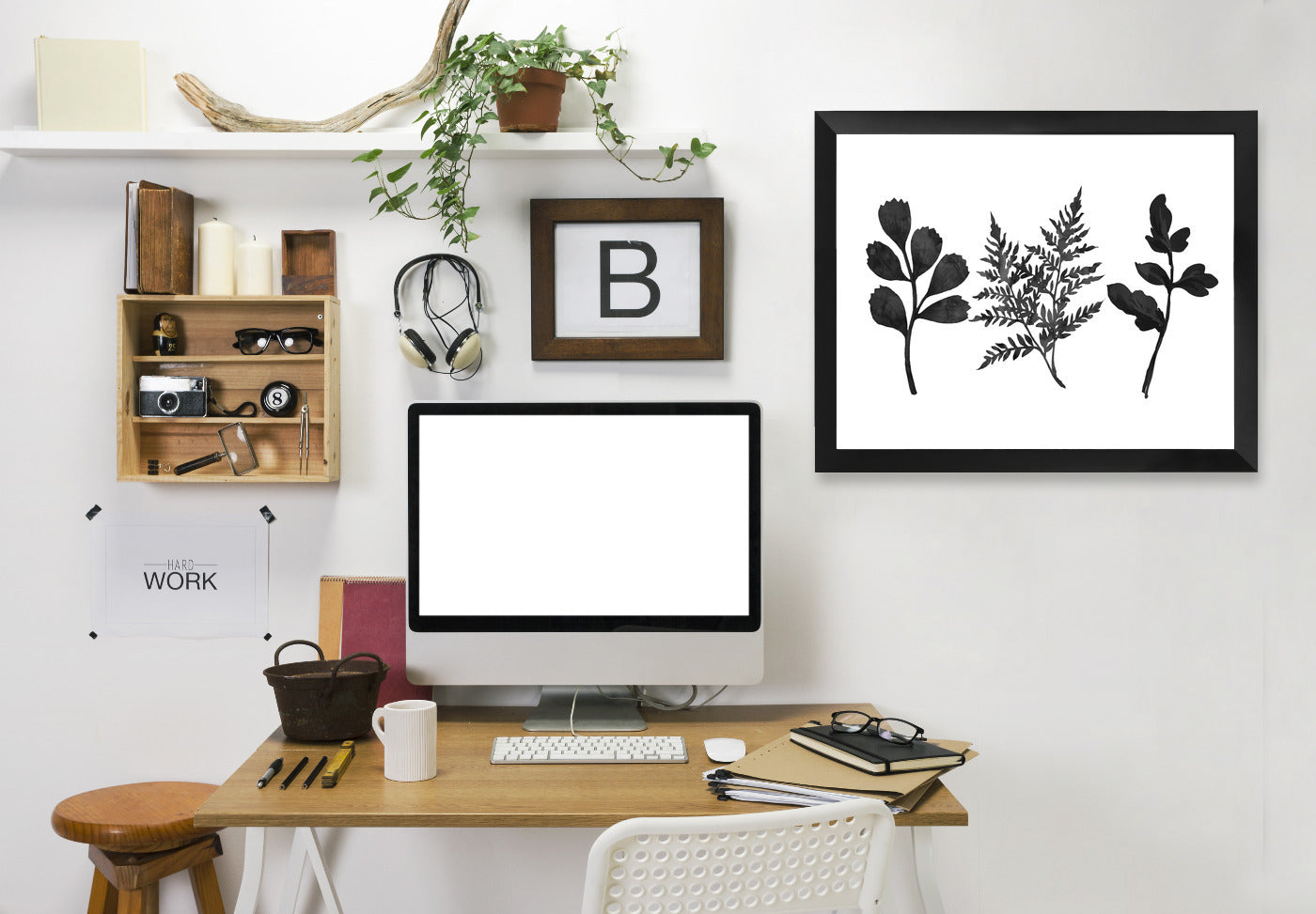 Tree Ferns by Peach & Gold Framed Print - Americanflat