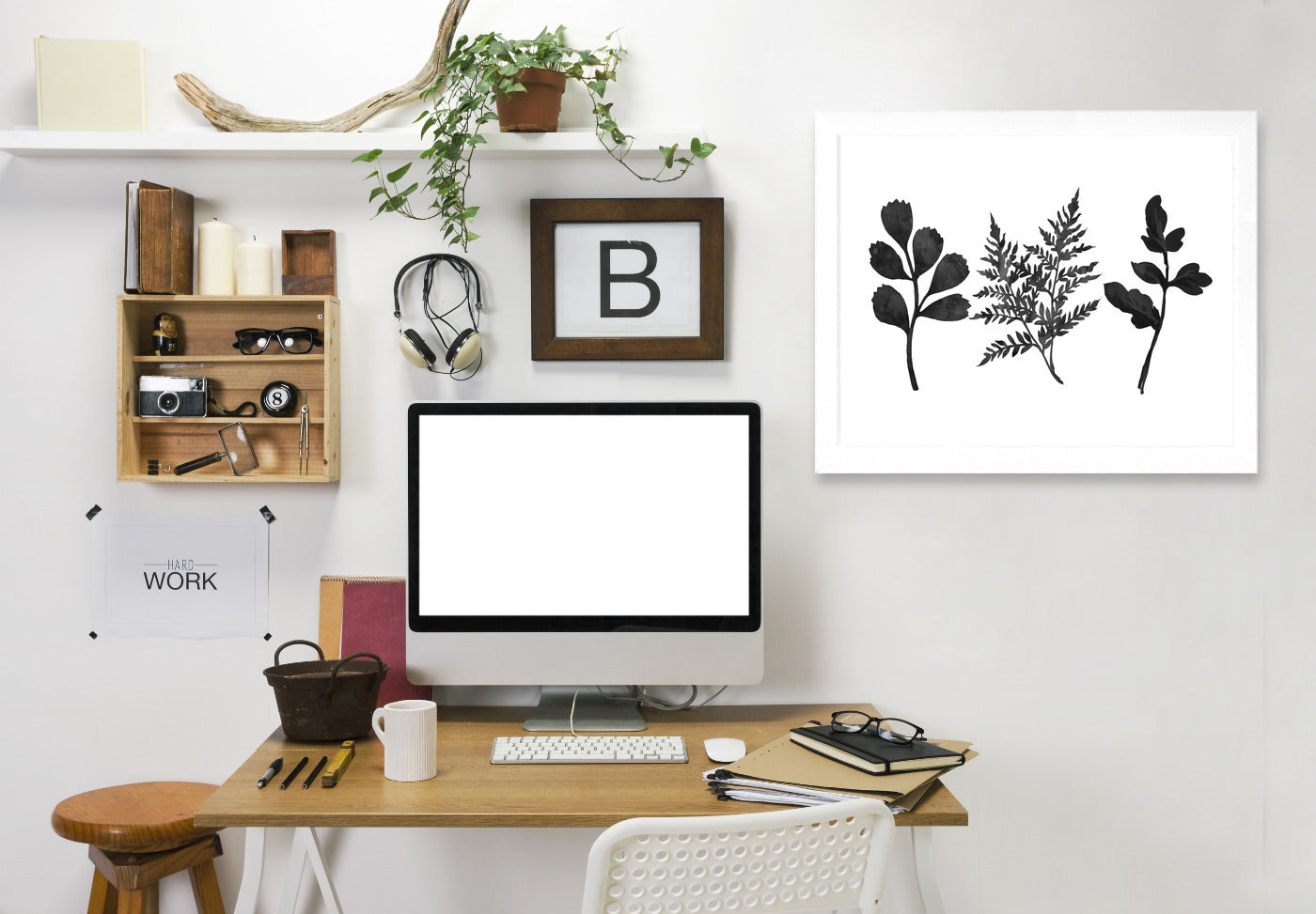 Tree Ferns by Peach & Gold Framed Print - Americanflat