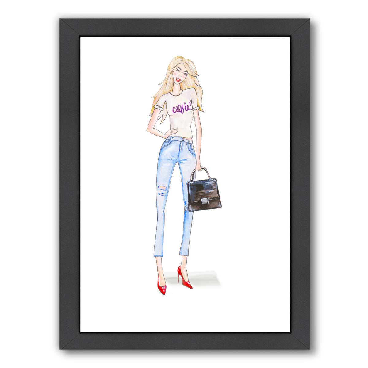 Celfie Print by Alison B Framed Print - Americanflat