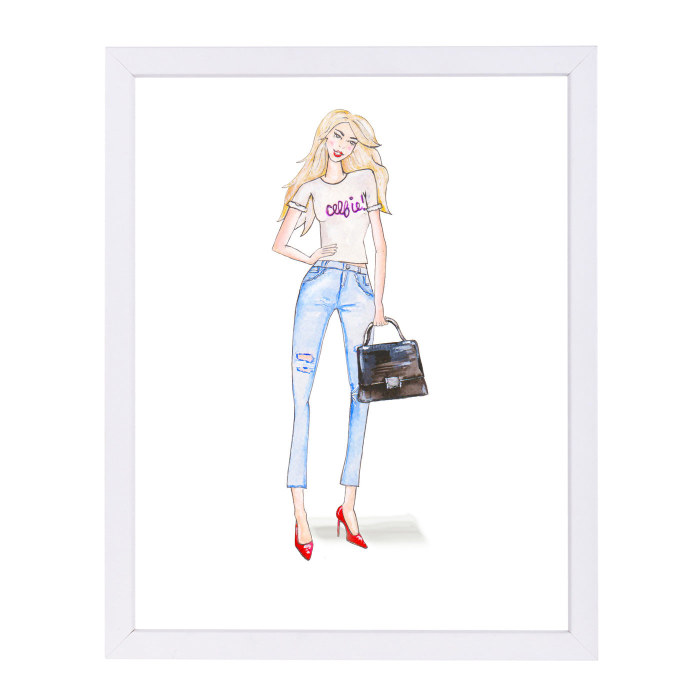 Celfie Print by Alison B Framed Print - Americanflat