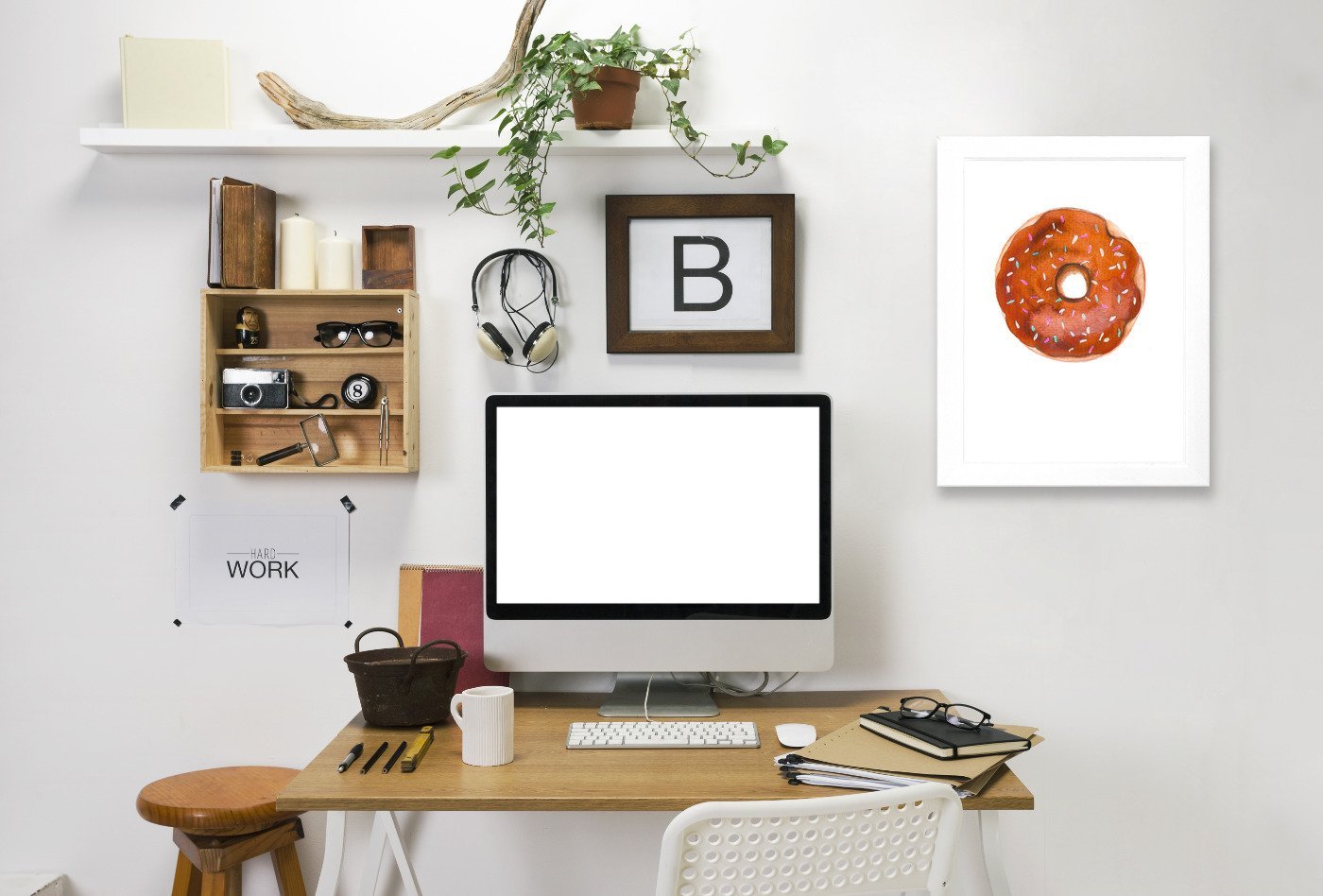 Choc Doughnut by Alison B Framed Print - Americanflat