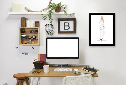 Dungarees White by Alison B Framed Print - Americanflat