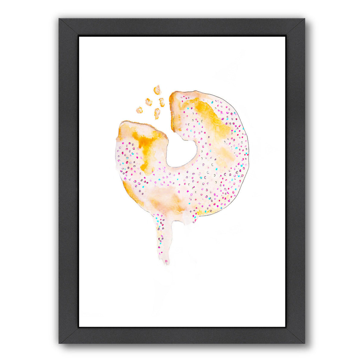 White Doughnut by Alison B Framed Print - Americanflat