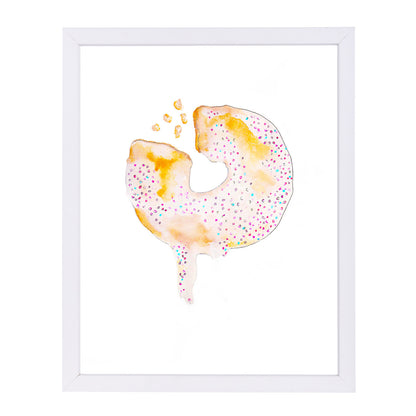 White Doughnut by Alison B Framed Print - Americanflat