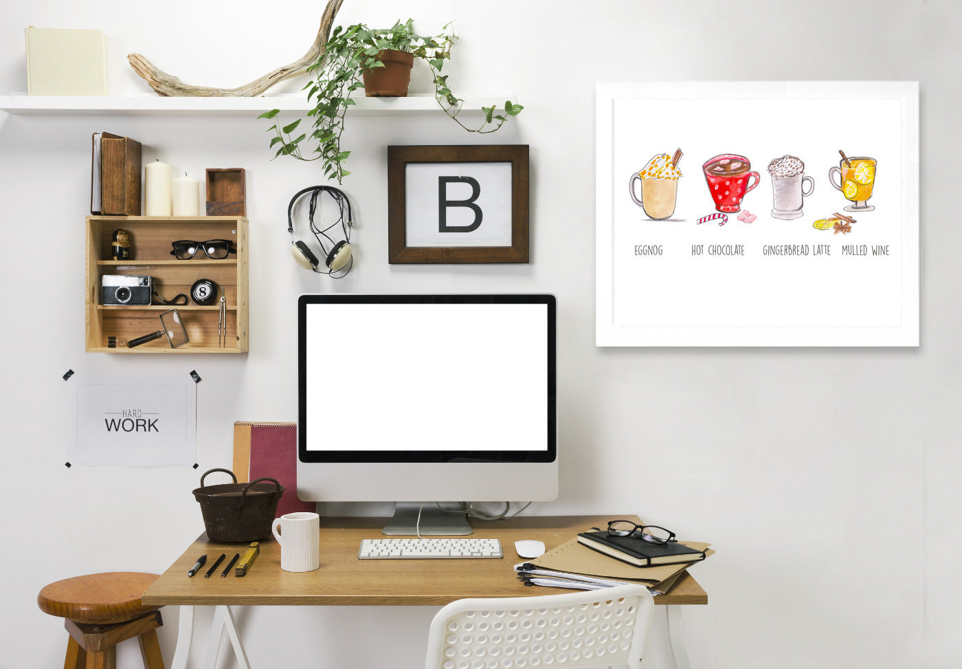 Xmas Drinks by Alison B Framed Print - Americanflat