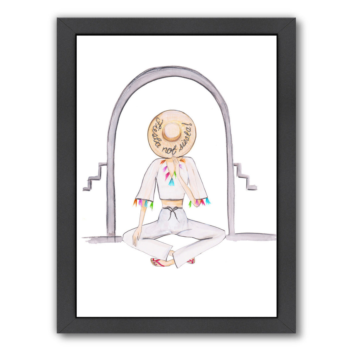 Fiesta Hat by Alison B Framed Print - Americanflat