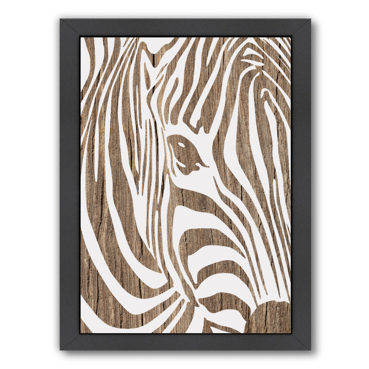 Zebra by Ikonolexi Framed Print - Americanflat
