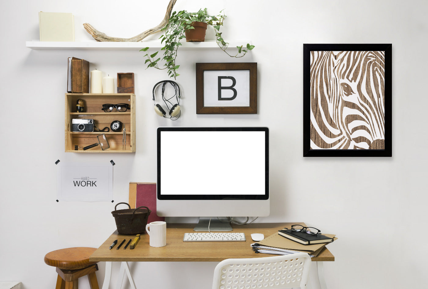Zebra by Ikonolexi Framed Print - Americanflat