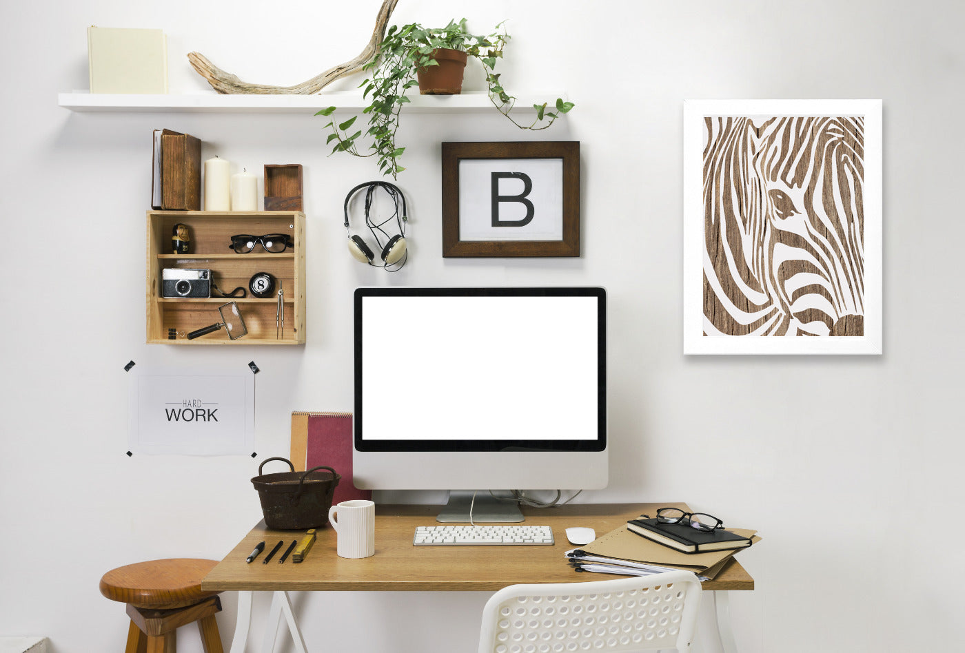 Zebra by Ikonolexi Framed Print - Americanflat