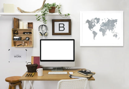 World Map1 by Ikonolexi Framed Print - Americanflat