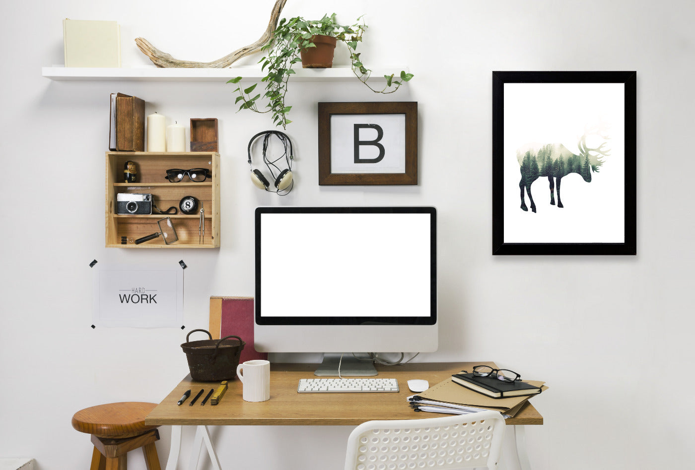 Deer by Ikonolexi Framed Print - Americanflat