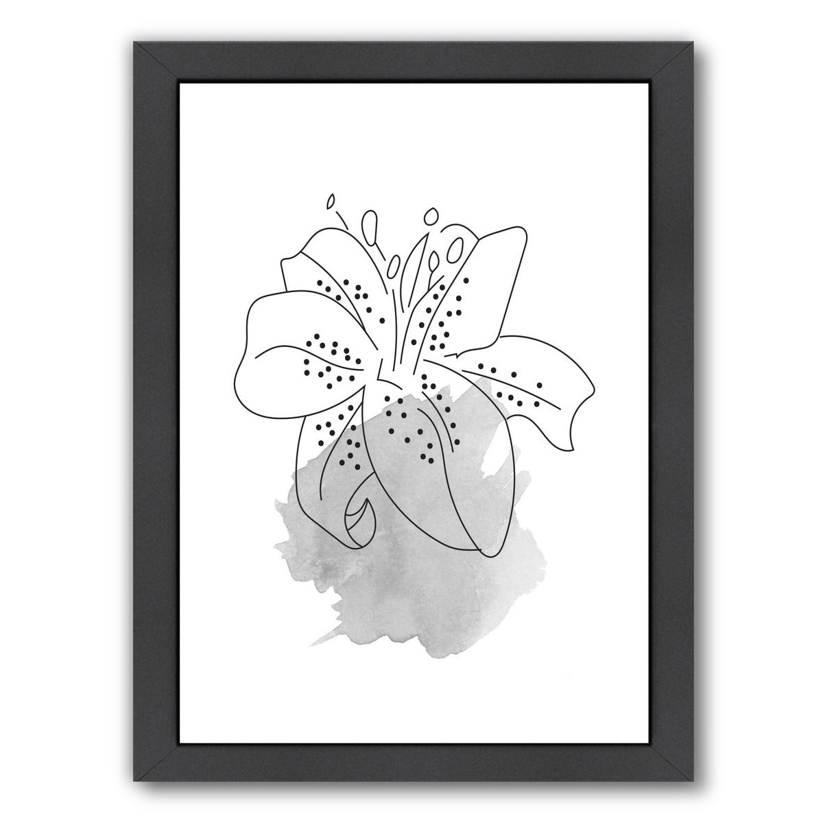 Grey Lilly by Ikonolexi Framed Print - Americanflat