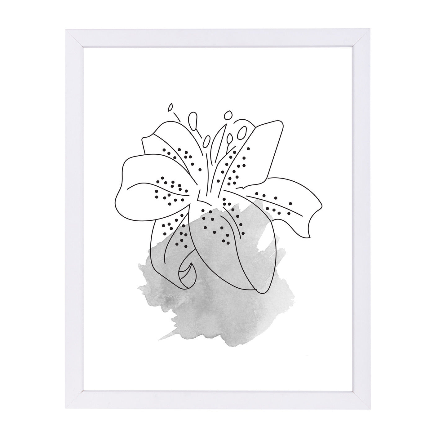 Grey Lilly by Ikonolexi Framed Print - Americanflat