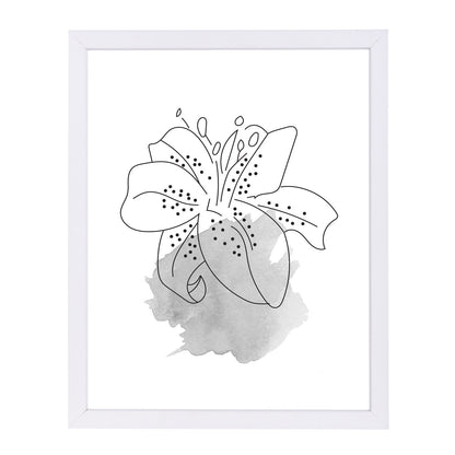 Grey Lilly by Ikonolexi Framed Print - Americanflat
