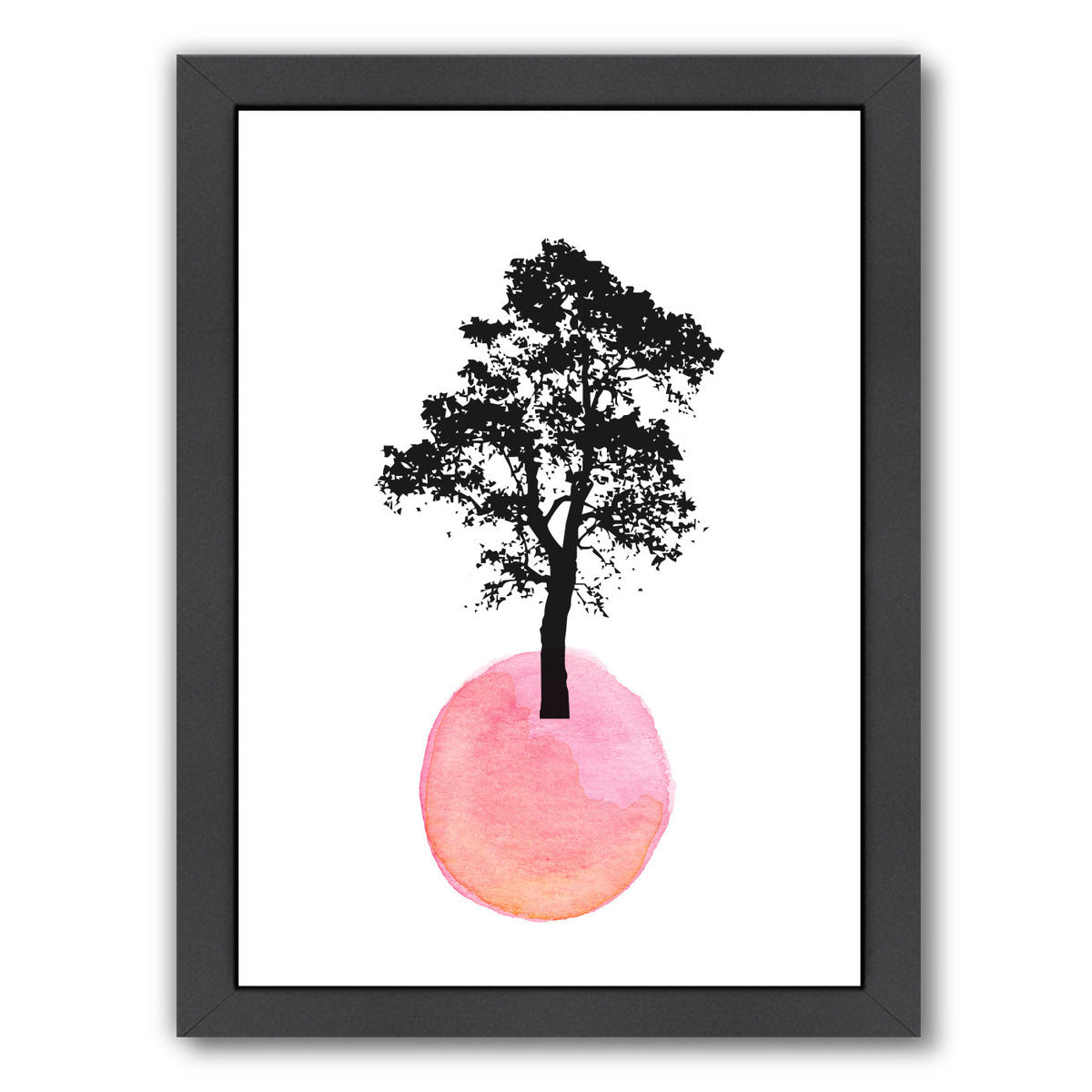 Pink Tree by Ikonolexi Framed Print - Americanflat