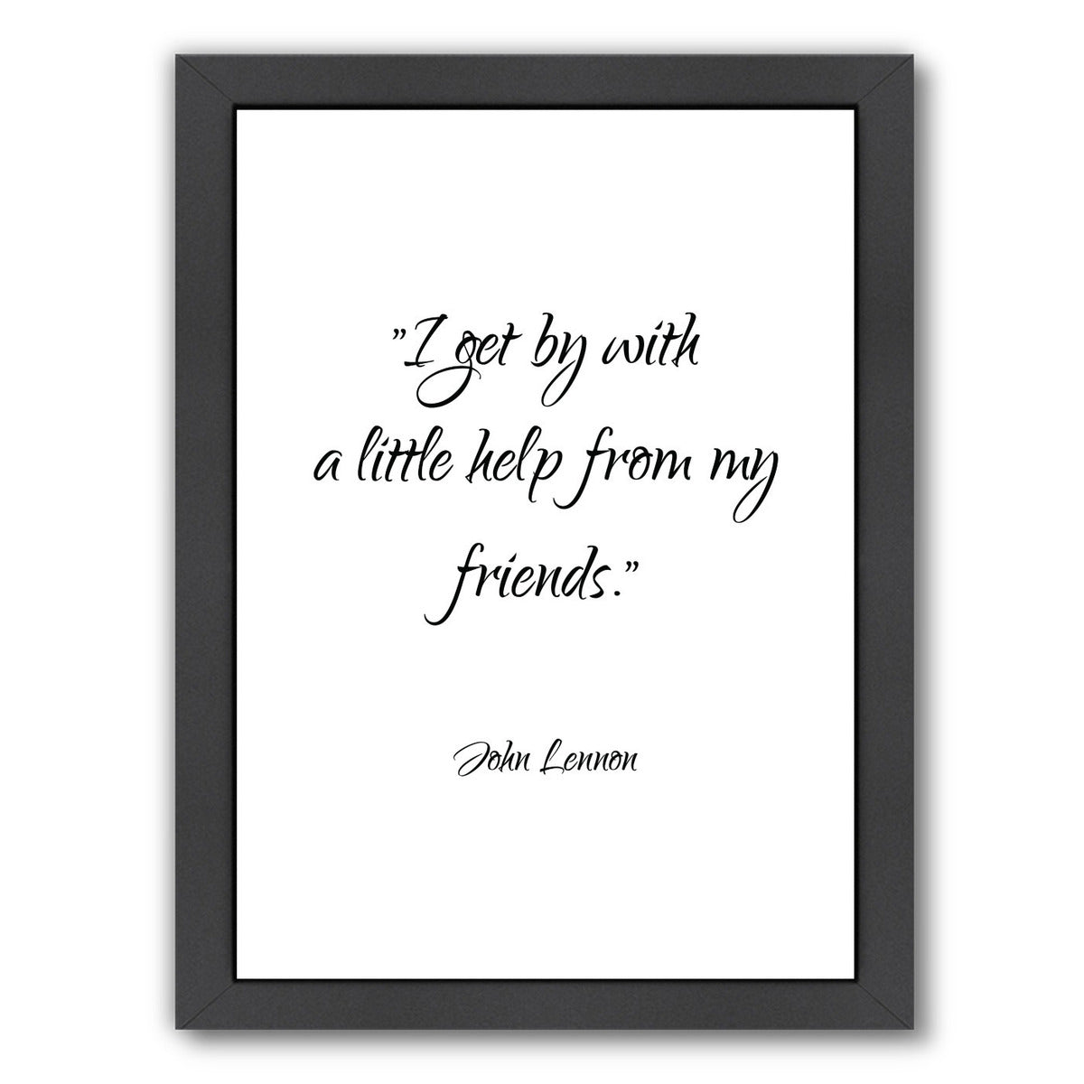 John Lennon-Friends by Pop Monica Framed Print - Americanflat