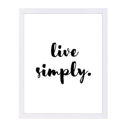 Live Simply by Pop Monica Framed Print - Americanflat