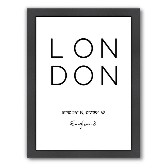 LONDON by Pop Monica Framed Print - Americanflat
