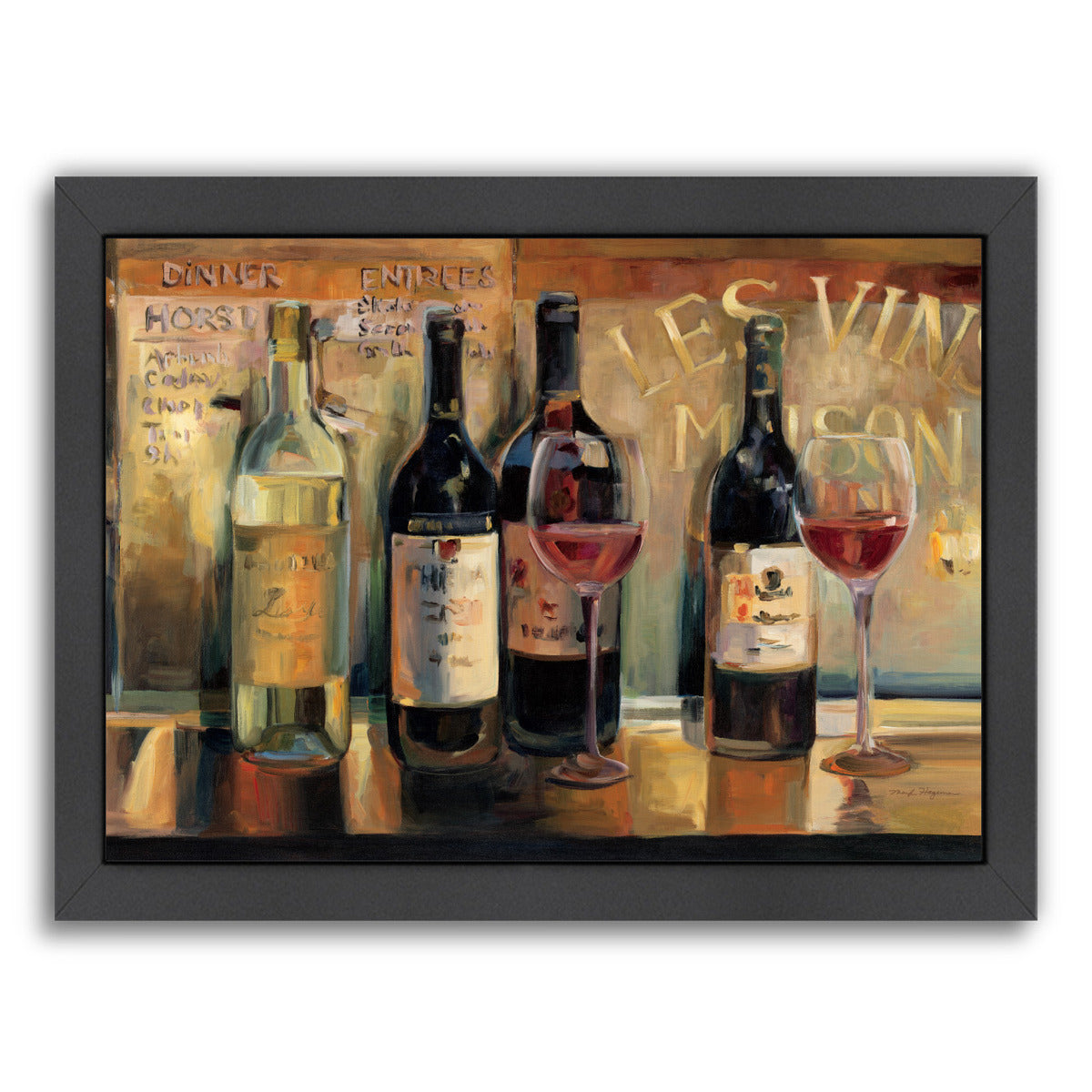 Les Vins Maison Crop by Wild Apple Framed Print - Americanflat