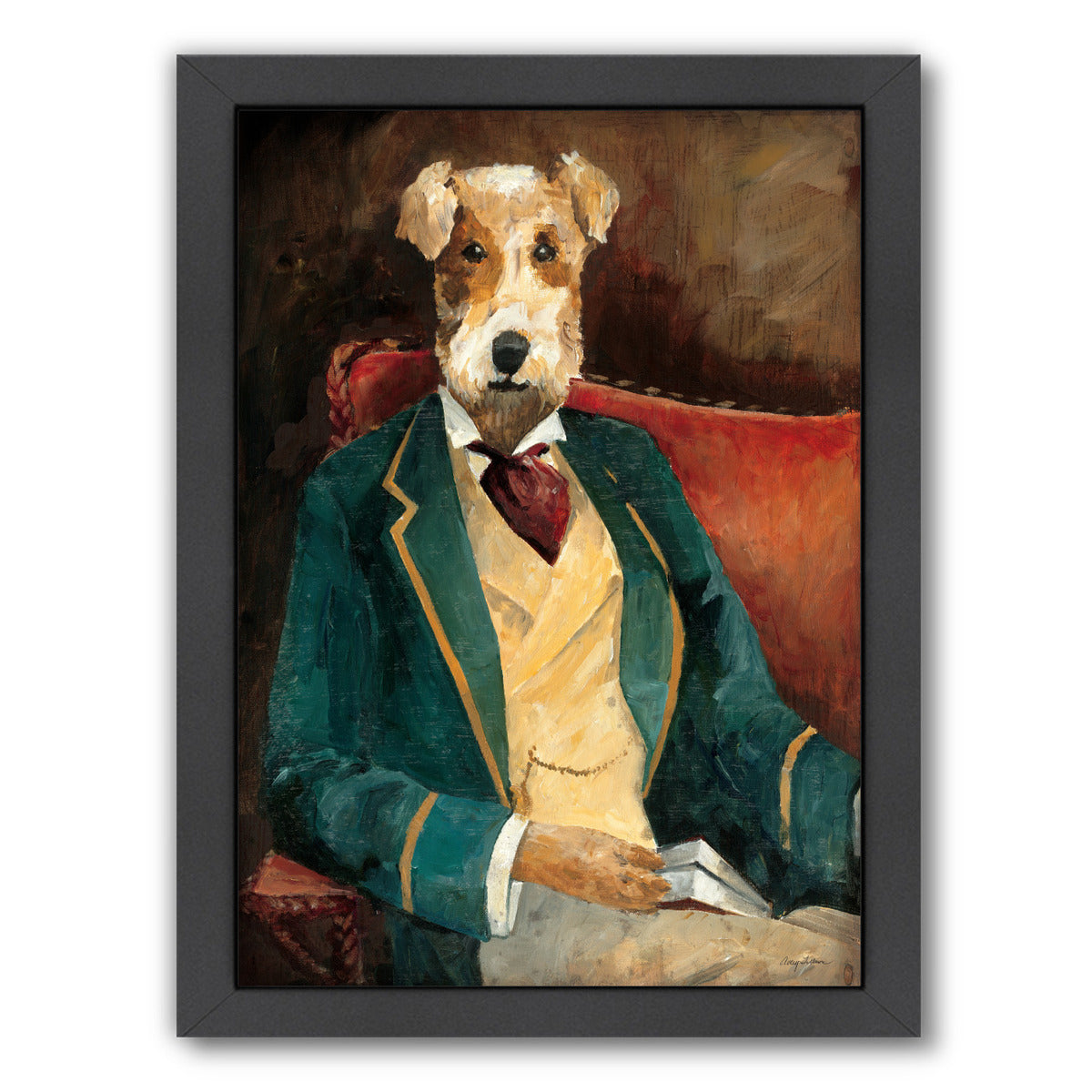 Edgar Allen Paw by Wild Apple Framed Print - Americanflat