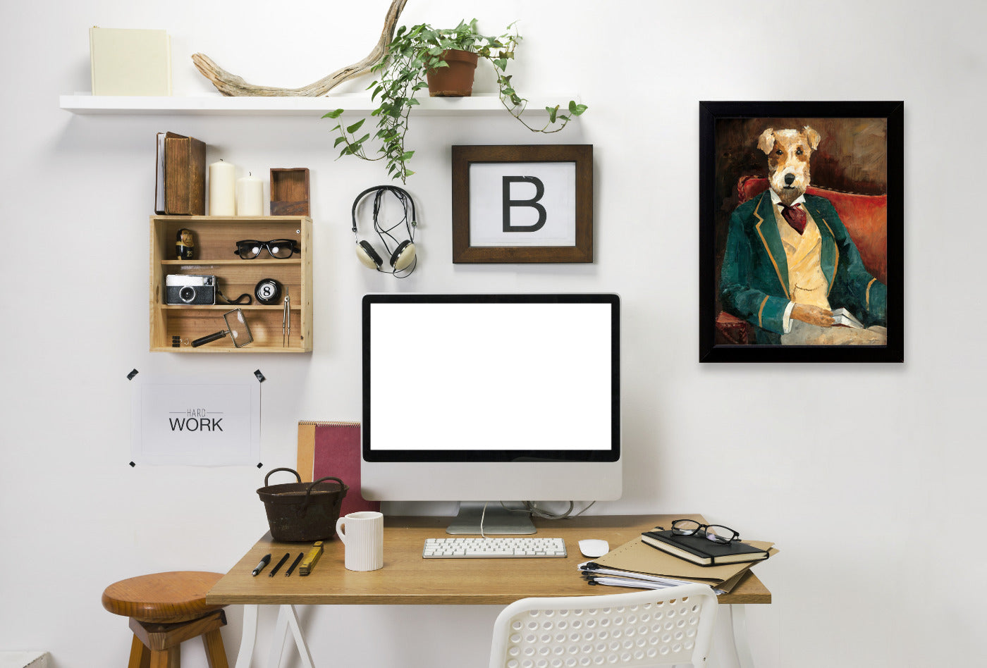 Edgar Allen Paw by Wild Apple Framed Print - Americanflat